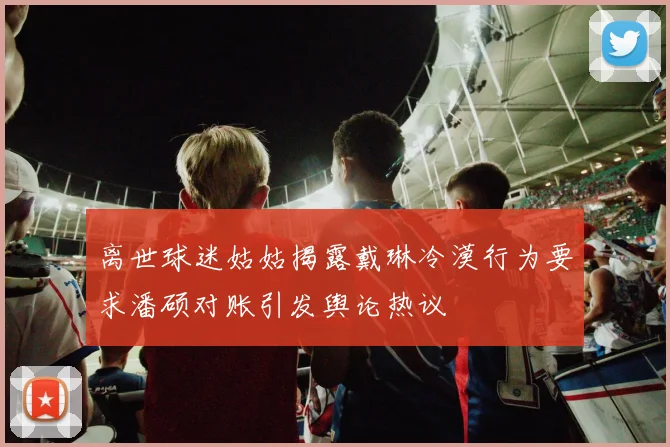 离世球迷姑姑揭露戴琳冷漠行为要求潘硕对账引发舆论热议